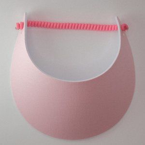 Women Sun Visor Hat, No Pinch Foam, Light Pink, Pool, Golf, Trip